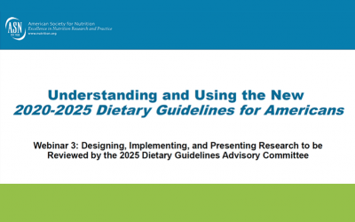Understanding and Using the New 2020-2025 Dietary Guidelines for Americans